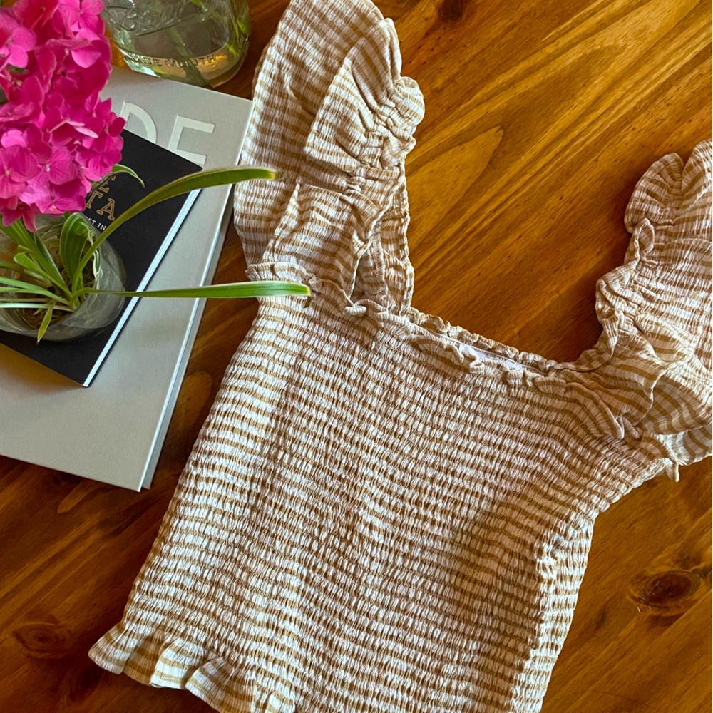 cinched stripe tank